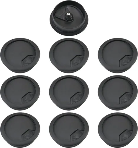 Miniatura 27 de MroMax Ojales de escritorio de plástico de 1.38 pulgadas (1.378 in), para organizar los ojales de escritorio, organizador de cables para el hogar