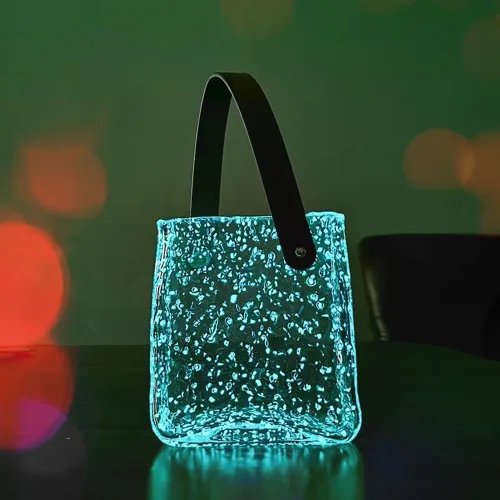 Miniatura 4 de Jarrones luminosos de cristal hechos a mano, adornos de escritorio, estación de propagación, soporte para plantas para decoración del hogar y boda