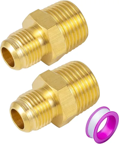 Miniatura 13 de Kits de surtido de tapas de latón con ensanchamiento, conector de tubo con ensanchamiento de 45 grados SAE para tubo OD de 1/4", 5/16", 3/8", 1/2