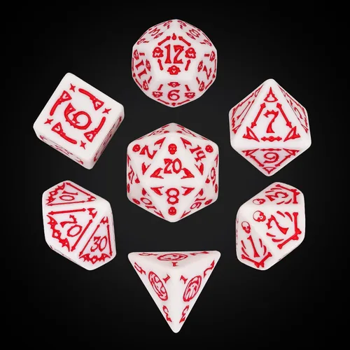 Miniatura 30 de Juego de dados DND de 7 dados poliédricos con una bolsa de dados de cuero, juego de dados D&D para juegos de mesa RPG (negro)