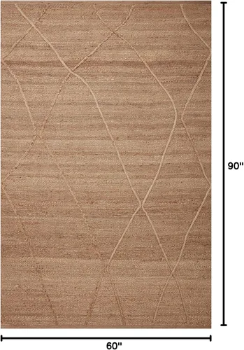 Miniatura 3 de Loloi Bodhi Collection BOD-05 Natural/Natural 5'-0" x 7'-6" Area Rug