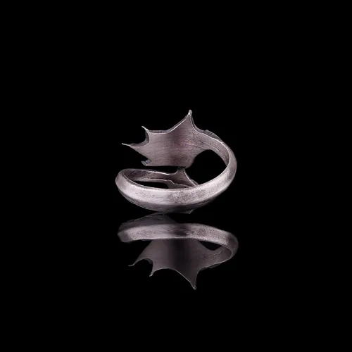 Miniatura 4 de Anillo de ala de dragón, anillo de cola de dragón, anillo de ala de cola de dragón de plata de ley, anillo de plata de dragón envuelto, anillo