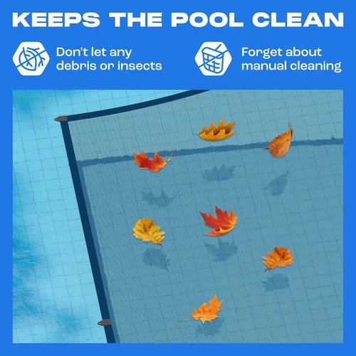 Miniatura 7 de Yankee - Cubierta de red de hojas para piscina redonda sobre el suelo de 24 pies, resistente de 0.15 pulgadas, red para proteger de hojas, desechos
