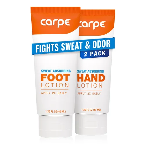 Carpe Paquete de loción para manos y pies que absorbe el sudor, evita las manos sudorosas y los pies malolientes, recomendado por dermatólogos