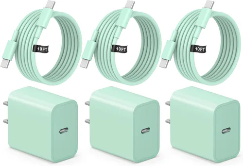 Miniatura 12 de Cargador USB C tipo C de carga rápida de 10 pies de largo para iPhone 17, 16, 15, paquete de 3 cargadores rápidos USB C para iPhone 17/17 Plus/17