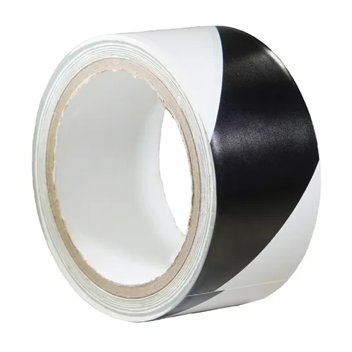Miniatura 20 de GGR Supplies SST-618C Cinta de seguridad adhesiva de franja de advertencia de peligro negra y amarilla: 2" de ancho x 18 yardas. Negro y amarillo