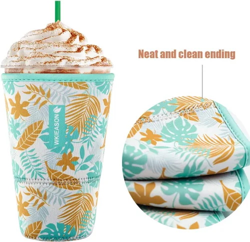 Miniatura 3 de Funda aislante de café helado reutilizable para bebidas frías y fundas de neopreno para tazas de café frío, funda más fría de 16 a 32 onzas