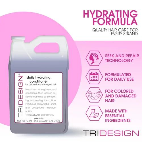 Miniatura 3 de TRIDESIGN Acondicionador hidratante diario: acondicionador para cabello seco dañado, acondicionador hidratante para cabello teñido y fino, nutre