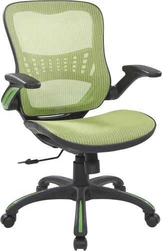 Miniatura 13 de Office Star Riley - Silla de escritorio ventilada para gerente con asiento y respaldo de malla transpirable, base negra con negro