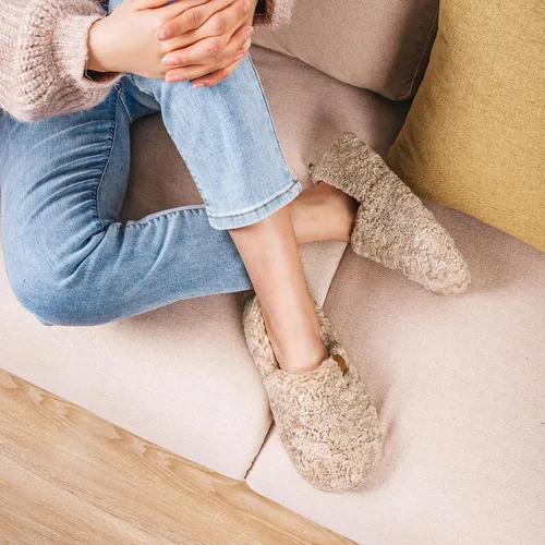 Miniatura 2 de EverFoams Pantuflas completas de espuma viscoelástica de oveja para mujer