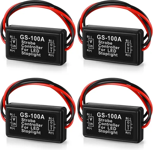 Miniatura 7 de Frienda 2 piezas de luz de freno intermitente estroboscópica luz trasera LED módulo flash estroboscópico controlador para motocicletas, coches