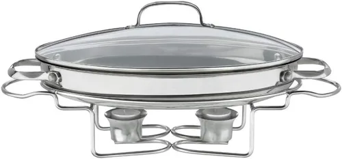 Cuisinart 7BSO-34 - Servidores de buffet ovalados de acero inoxidable de 13-1/2 pulgadas, color plateado