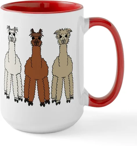 Miniatura 11 de CafePress Alpaca (No Text) Large Mug 15 oz (444 ml) Ceramic Coffee Mug