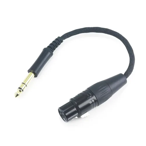 Miniatura 2 de NewFantasia 1/4 "TRS 0.250 in macho a 4-pin XLR equilibrado hembra cable adaptador de audio para auriculares 6N OCC cobre monocristalino plateado