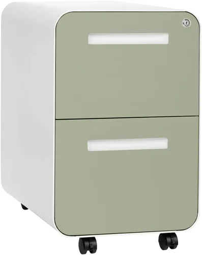 Miniatura 11 de Laura Davidson Furniture Stockpile - Archivador móvil de 2 cajones con cerradura, archivador de metal para debajo del escritorio, carpetas