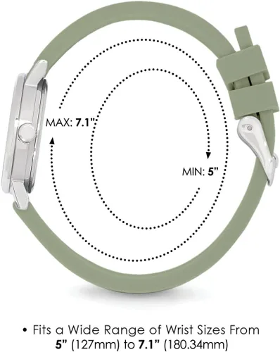 Miniatura 3 de Speidel Scrub Petite Watch Made for Doctors, Nurses, EMT, Surgeons and Students wRed Second Hand in Scrub Matching