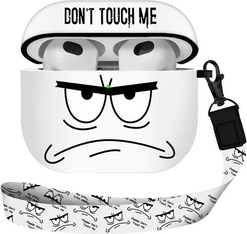 Miniatura 17 de for Airpods 3 Case 2021, Don't Touch Me for Airpods Cover with Keychain/Lanyard Soft Cute Shockproof Cover for Women Men Compatible with for Airpods