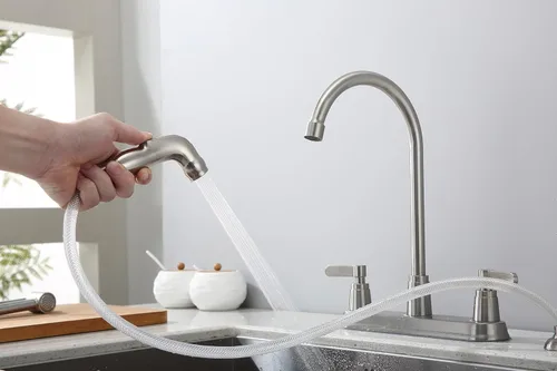 Miniatura 4 de Accesorio de pulverización de fregadero de ajuste universal, cabezal rociador lateral de cocina, cabezal rociador extraíble, acabado de níquel