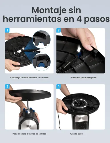 Miniatura 7 de Dreo - Ventilador de torre para dormitorio, DC actualizado de 9 velocidades 25dB ultrasilencioso, ventilador de piso, ventiladores oscilantes de 90°