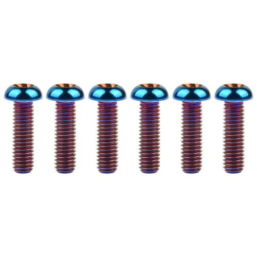 Miniatura 18 de Cabeza de botón de titanio Torx M5 M6 M8 x10 12 15 20 25 30 35 1.575 in para bicicleta, motocicleta, automóvil, tornillos paquete de 6
