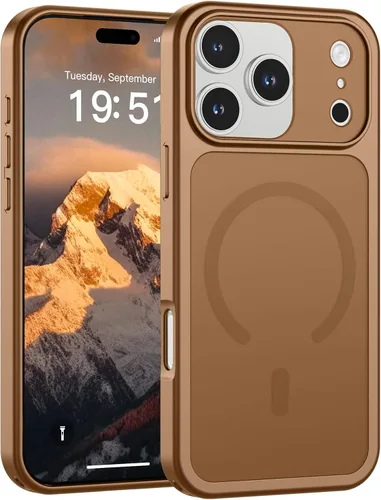 Miniatura 49 de SUPFINE Funda magnética para iPhone 11 Pro Max (compatible con MagSafe) (protección contra caídas de grado militar), delgada, translúcida mate, a
