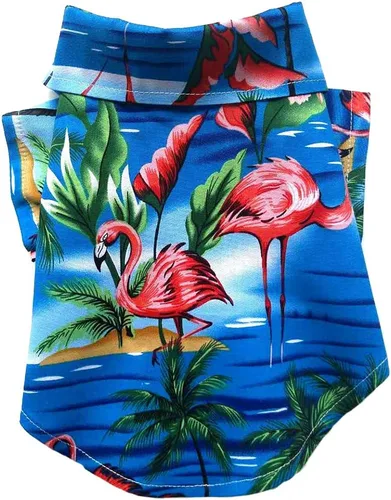 Camisa hawaiana para perro, chaleco de playa de verano, ropa de manga corta, camiseta floral, tops hawaianos, chaquetas para perros, razas y gatos