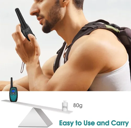 Miniatura 2 de Topsung Walkie Talkies de largo alcance, radio bidireccional M880 para adultos con pantalla LCD/Wakie-Talkies de resistencia con cancelación
