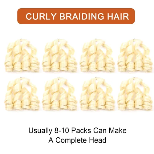 Miniatura 8 de Cabello rizado francés para trenzar de 12 pulgadas, 8 paquetes de cabello rizado preestirado para trenzas de caja, rizos franceses, trenzas