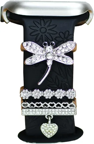 Miniatura 8 de Dijes decorativos de diamantes para mujer, anillos decorativos de diamantes para correas de Apple Watch de 1.929 in, 1.772 in, 1.732 in, 1.654 in
