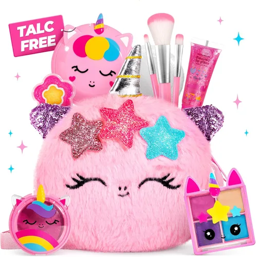 ULOVEME Kit de Maquillaje Real para Niñas - Real, No Tóxico, Juguete de Maquillaje Lavable - Regalo de Juguetes Umicorn para Niñas de 3 4 5 6 7 8 9