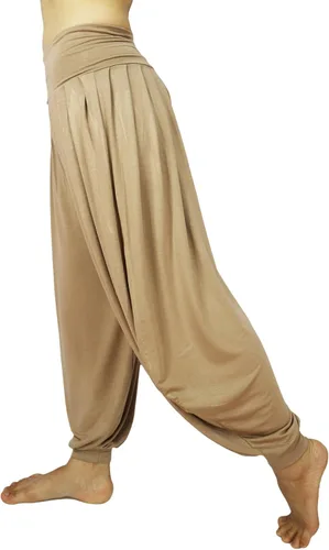 Miniatura 30 de Lovely Creations Pantalones holgados con cintura elástica y harem Aladdin para mujer