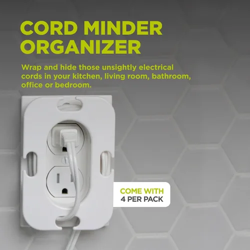 Miniatura 6 de Cord Minder Organizador para electrodomésticos, cables de carga, encimeras y escritorios, enrollador y envoltura de cables eléctricos, cubiertas