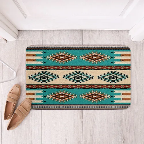 Miniatura 30 de Feelyou Aztec Bathroom Rugs Aztec Southwestern Printed Bath Mats for Bathroom Bohemian Bath Rugs for Shower Tub Cowboy Cowgirl Bathroom Accossories