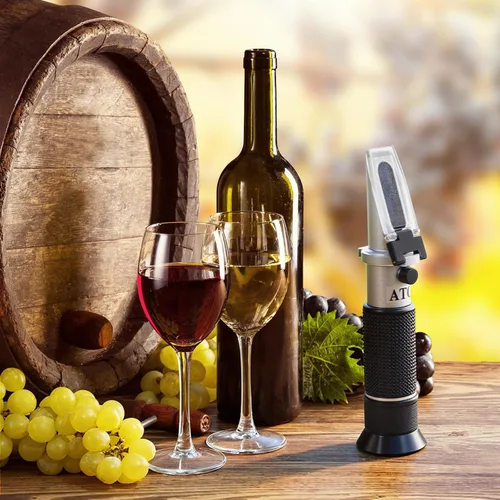 Miniatura 7 de GYE Refractómetro Brix con ATC, doble escala - Gravedad específica y Brix, hidrómetro para elaboración de vino y elaboración de cerveza, kit