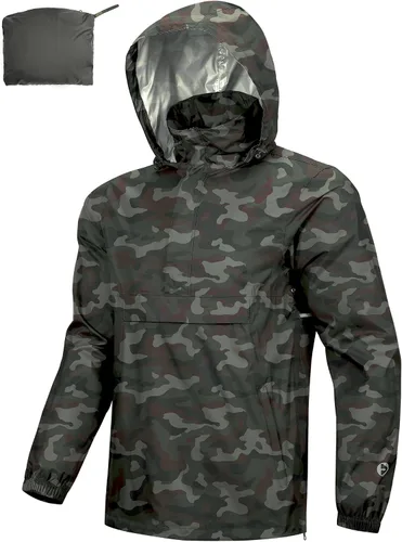Miniatura 48 de Outdoor Ventures Chaqueta de lluvia para hombre, impermeable, ligera, plegable, para senderismo, golf, correr