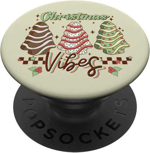 Miniatura 6 de Vintage Christmas Tree Cakes Vibes Retro Feel Trendy PopSockets MagSafe PopGrip for iPhone