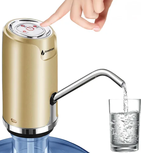 GentleJet Dispensador de agua potable para botella de 5 galones, dispensador de agua portátil recargable eléctrico, bomba de botella de agua de