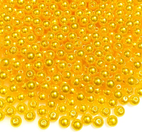 Miniatura 46 de 400 piezas de cuentas de perlas de 8 mm Cuentas de perlas negras redondas con agujeros para manualidades de costura, decoración, pulseras, collares