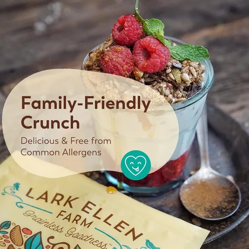 Miniatura 7 de Lark Ellen Farm Bocados de granola libre de granos, paleo; deliciosos aperitivos veganos orgánicos certificados sin gluten y cereal hecho de nueces