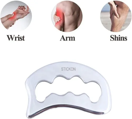 Miniatura 4 de STICKON Gua Sha Herramienta de masaje de acero inoxidable Gua Sha Scraping Herramientas de masaje IASTM Herramientas gran herramienta