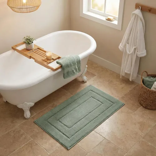 Miniatura 109 de GRANNY SAYS Alfombras de baño antideslizantes, lavables, extra suaves y absorbentes de agua para baño, alfombra de baño peluda de felpa, alfombra