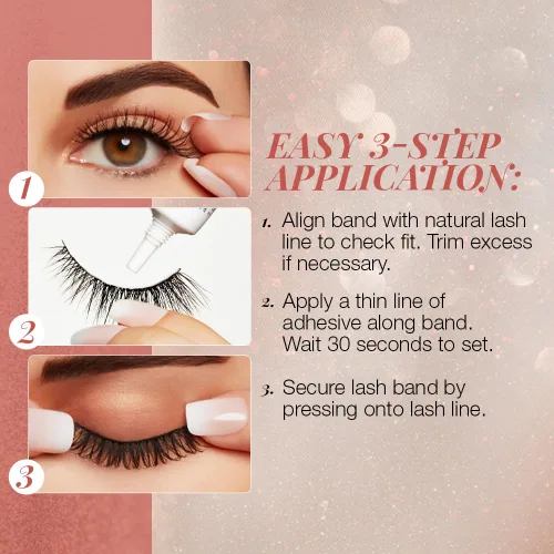 Miniatura 6 de Ardell Naked Natural Lashes 422 - Pestañas postizas de aspecto natural con Invisiband, tira de pestañas suaves de volumen y delicadas para uso