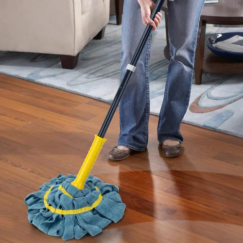 Miniatura 4 de Trapeadores Giratorios Autoescurribles para Limpieza de Pisos, Trapeador de Microfibra para Pisos con Mango Largo de 57 pulgadas, Trapeador Fácil