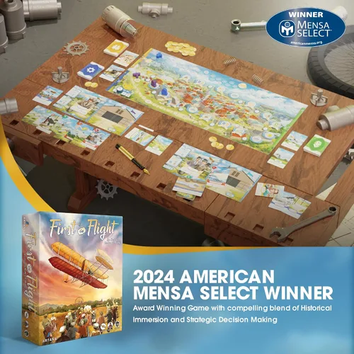 Miniatura 5 de First In Flight: Juego de mesa ganador del premio MENSA sobre aviación histórica, juego de mesa de estrategia para adolescentes, adultos y jugadores