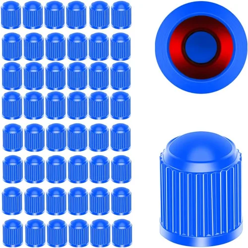 Miniatura 13 de Ziciner 25 tapas de vástago de válvula de neumático, tapa de válvula de neumático de plástico para autos con sello de goma O, cubiertas de vástago