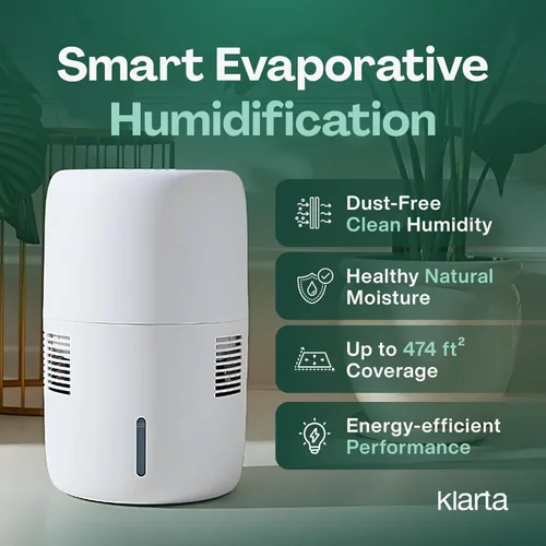Miniatura 2 de Humidificadores evaporativos inteligentes para dormitorio con control de aplicación y tanque de 3 litros, sin niebla, sin polvo blanco