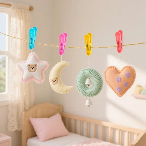Miniatura 5 de 56 pinzas de plástico coloridas para ropa, 7 colores brillantes, pinzas para línea de secado de ropa, mini alfileres para ropa, manualidades, fotos