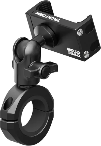 Miniatura 11 de Tackform Soporte de teléfono negro para motocicleta All Metal – 20MAXX Spring Cradle Abrazadera universal BC3 para manillar de 7/8 pulgadas a