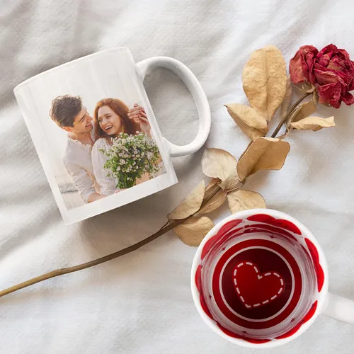 Miniatura 5 de Taza personalizada con texto en inglés "I Love You", regalos personalizados para parejas, regalos románticos con fotos para el día de San Valentín