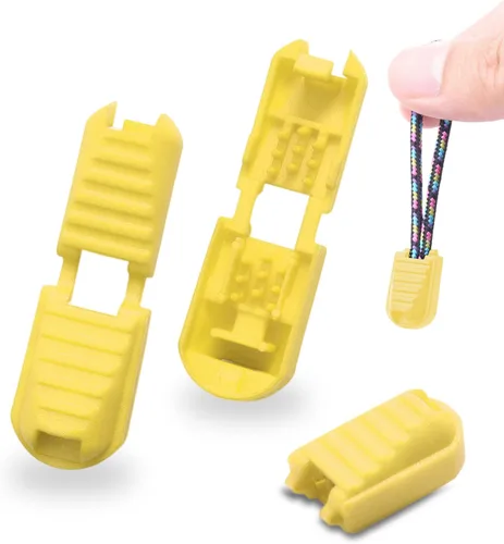 Miniatura 12 de 25 paquetes de puntas elásticas para cordones de zapatos, tapas de extremos de cordones de zapatos, cierres de cordones sin atado para tenis